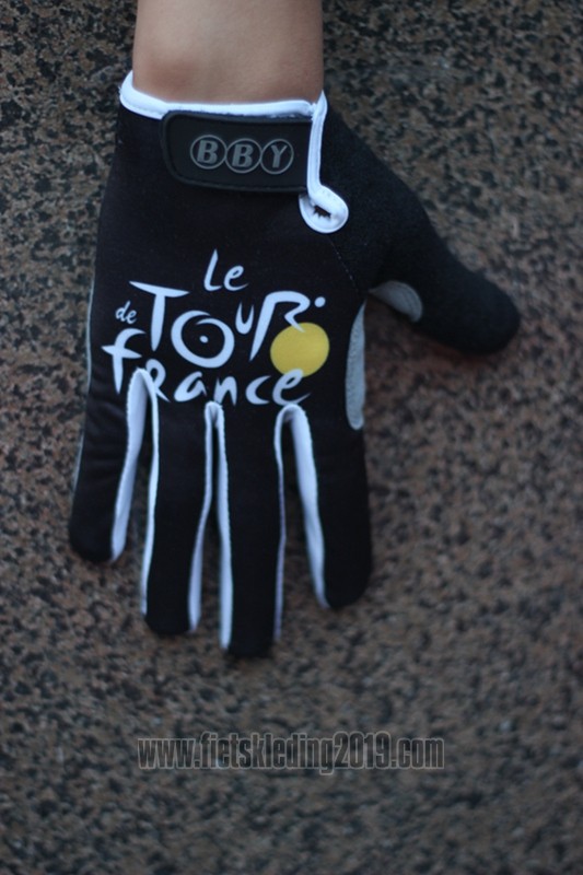 Tour De Frankrijk Handschoenen Met Lange Vingers Cycling Zwart